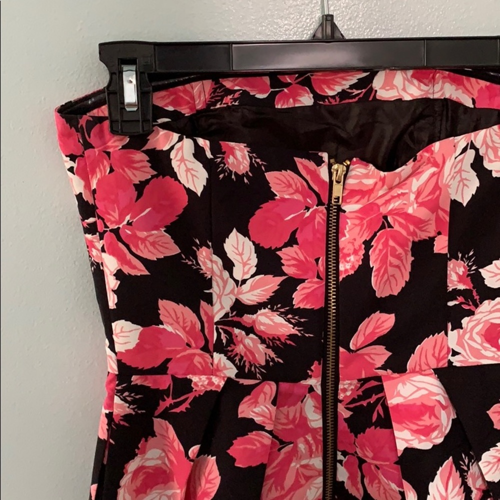 Floral Strapless Dress